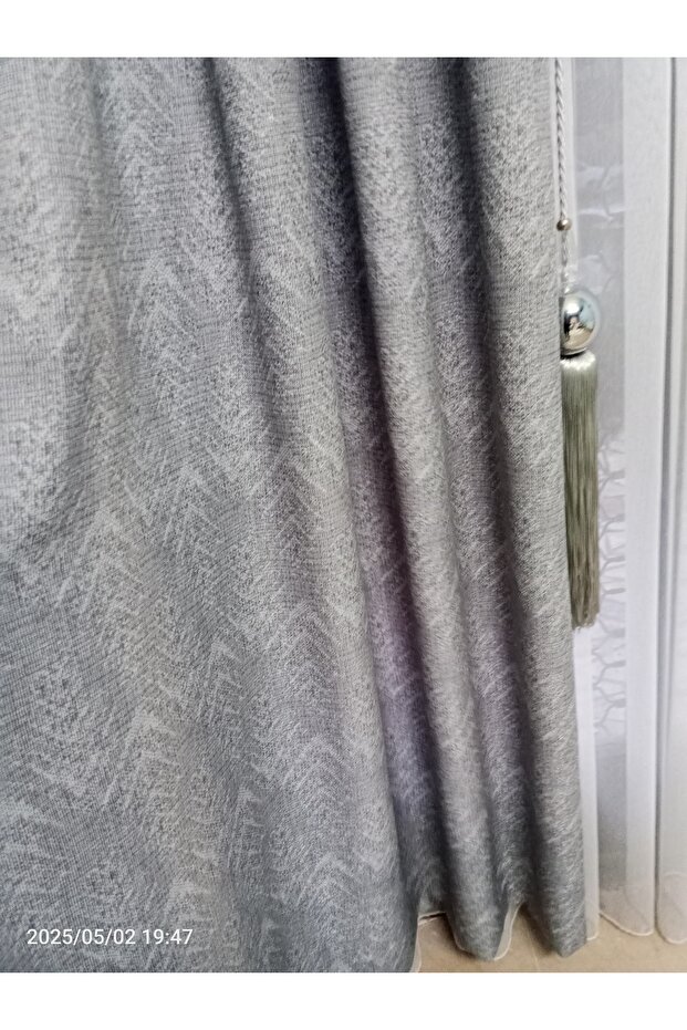 Brillanthome Trend Linen Background Curtain Self Patterned