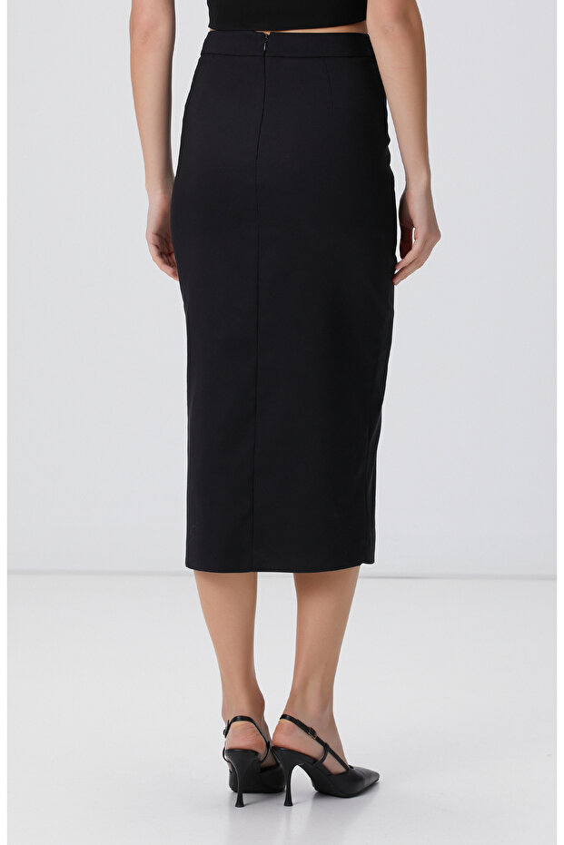 Siyah Midi Etek - 5