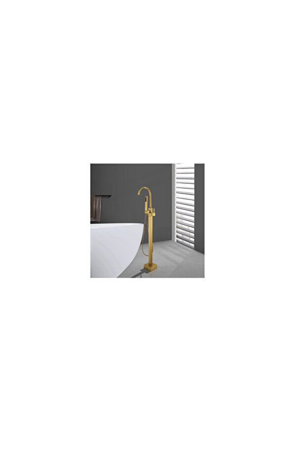 Baterie cada frestandingg , desing rectangular , gold - 6