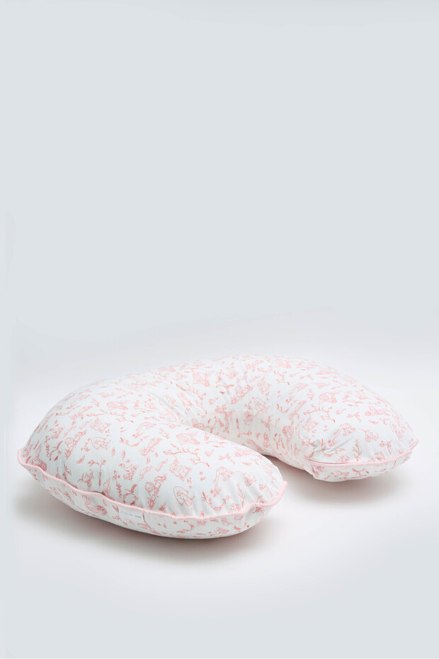 100% Cotton Breastfeeding Pillow - Toile De Jouy/Pink