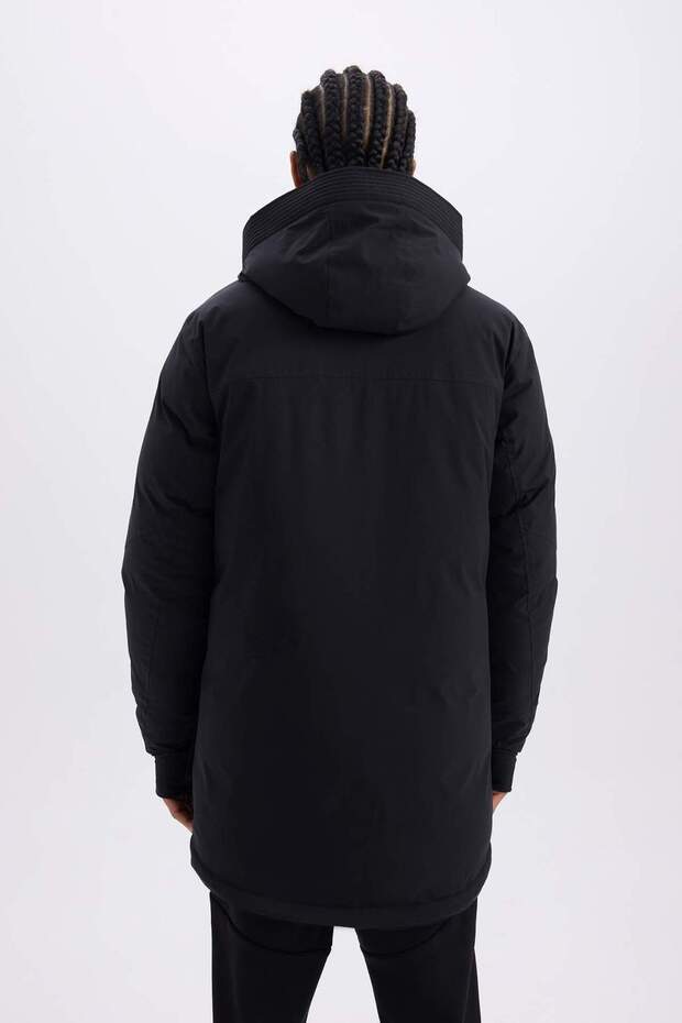 DeFactoFit Su İtici Regular Fit Kapüşonlu Su Geçirmez Parka C6065AX24WN - 8