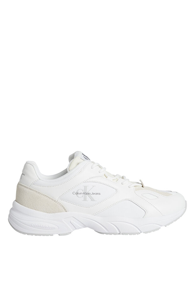 White Men's Sneaker Retro Tennis Low Laceup Mtl