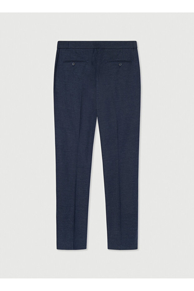 Normal Bel Lastikli Paça Relaxed Lacivert Erkek Pantolon HM212541 - 7