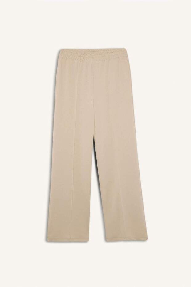 DeFactoFit Wide Leg Geniş Paça Çift Cepli Skuba Dalgıç Kumaş Sporcu Eşofman Altı D8316AX25SP - 6