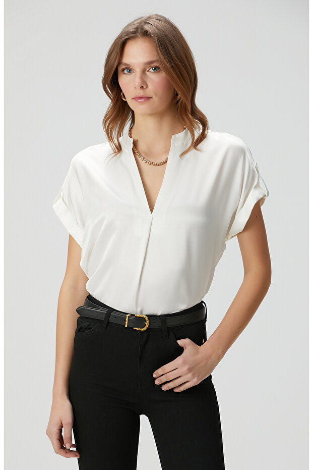 Kırık Beyaz Bluz - 1