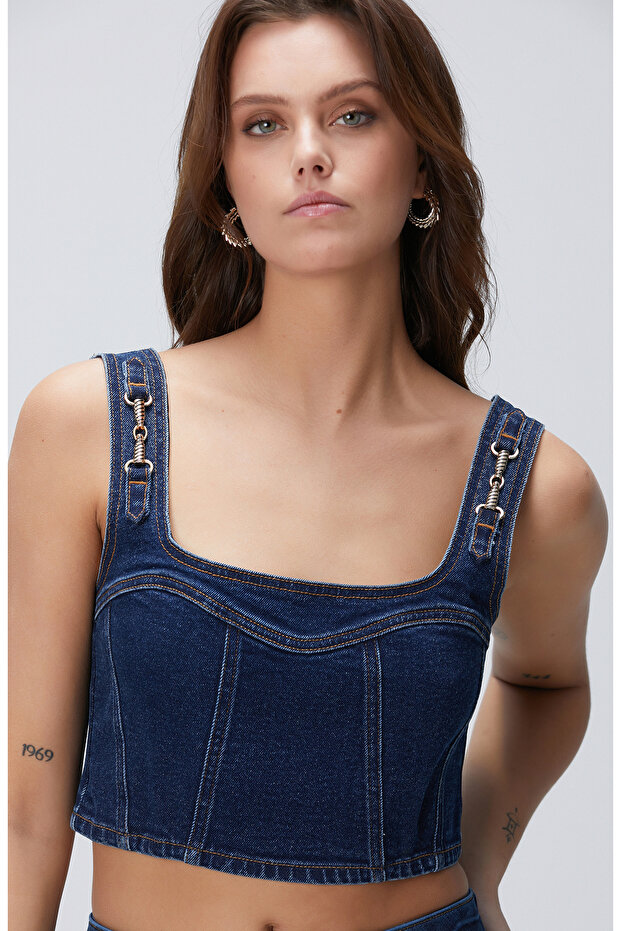 Indigo Denim Bluz - 2