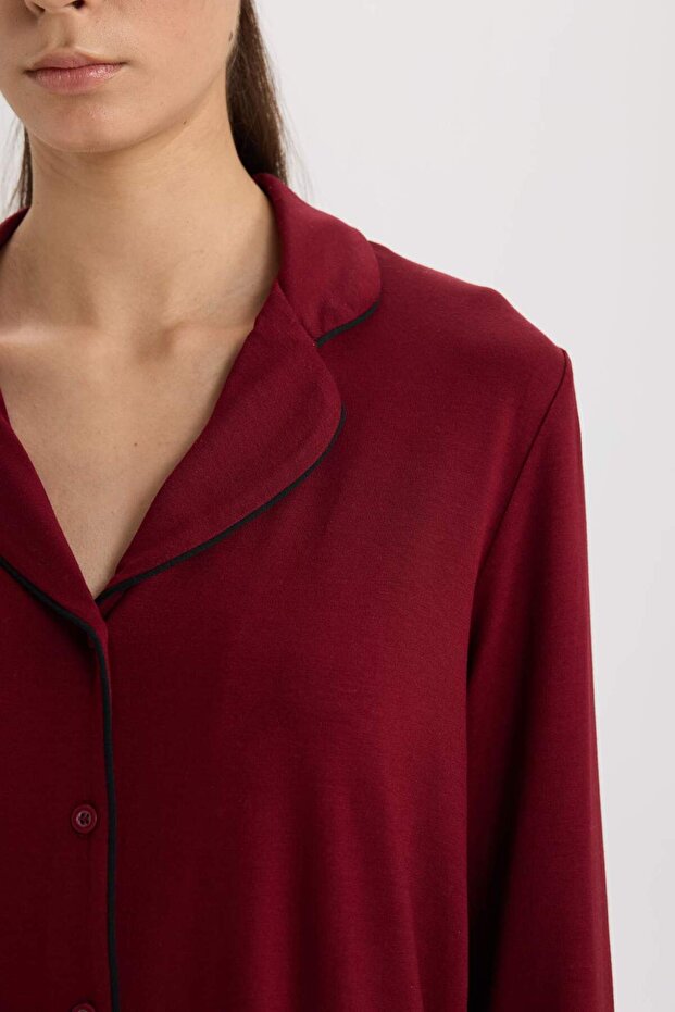 Fall in Love Pijama Takımı Regular Fit Uzun Kollu Üst Uzun Alt E1804AX24WN - 5