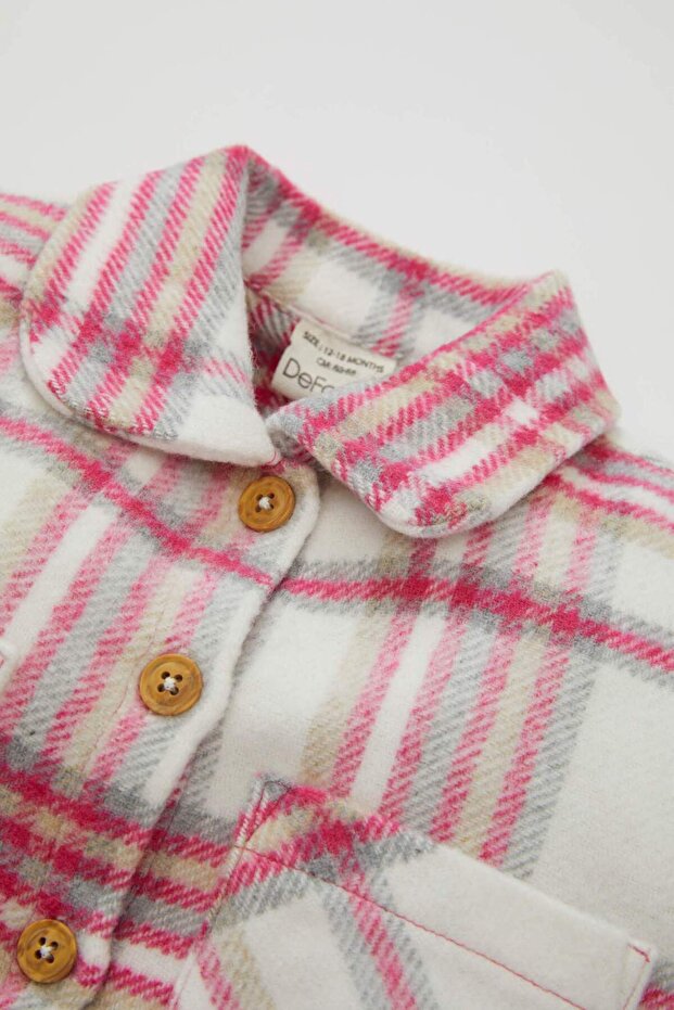 Kız Bebek Ekose Desenli Flanel Uzun Kollu Gömlek D3044A524WN - 2