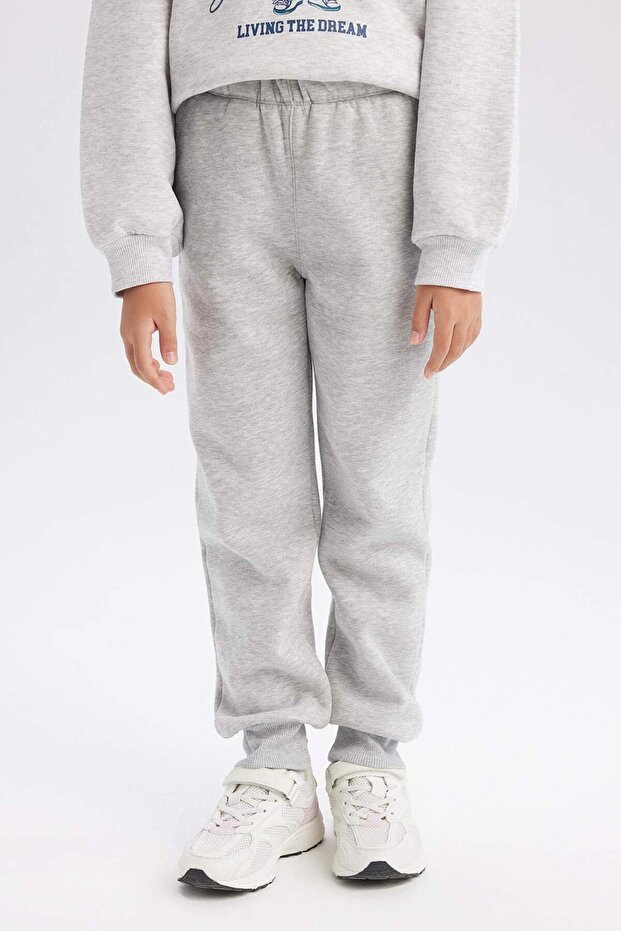 Kız Çocuk Basic Düz Jogger Eşofman Altı D7009A824WN - 4