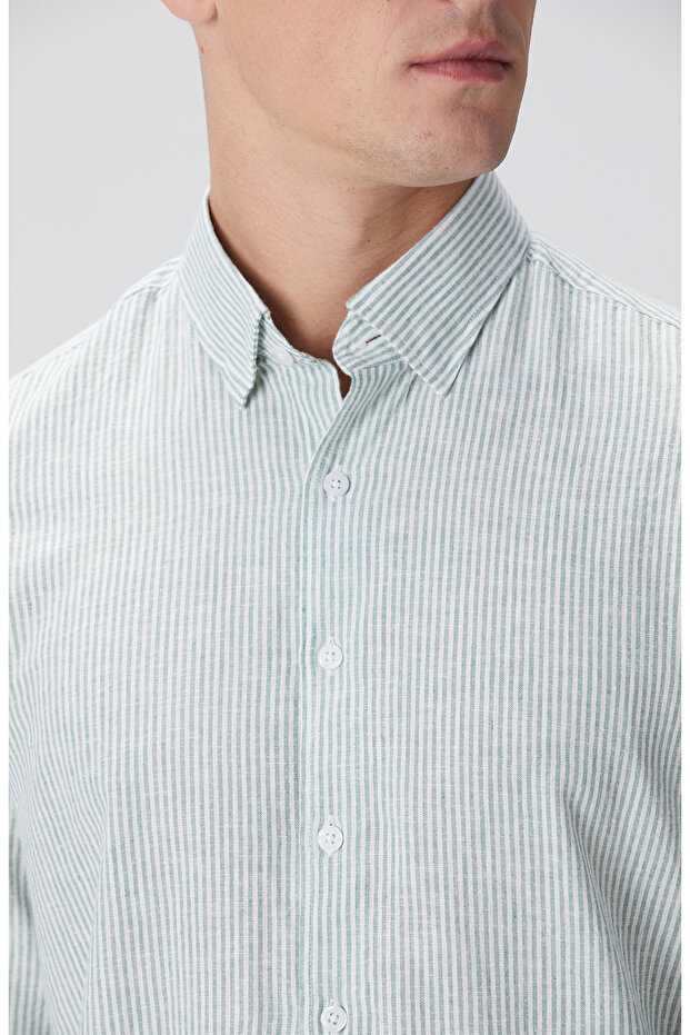 Mint Keten Gömlek - 6