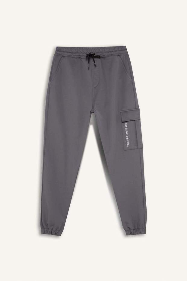 DeFactoFit Sporcu Jogger Eşofman Altı Standart Fit Üç Cepli Beli Bağcıklı Lastikli Paça D3741AX24WN - 6