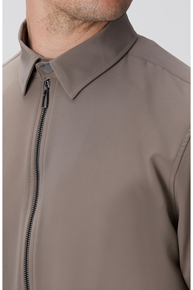 Açık Haki Dış Gömlek - 6