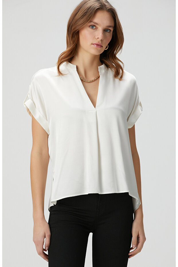 Kırık Beyaz Bluz - 4