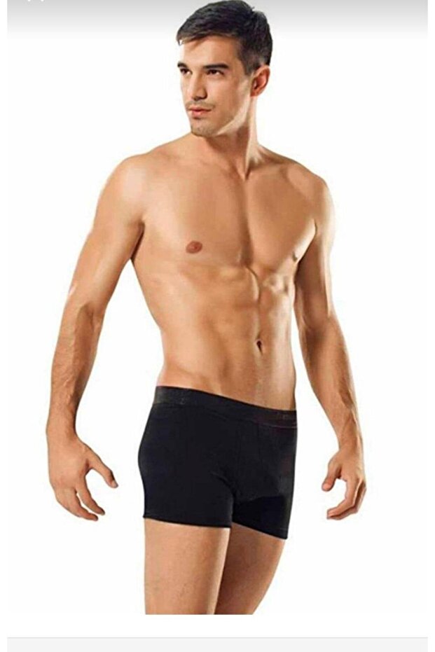 0114 ERKEK LİKRALI BOXER ŞORT 12 ADET - 1