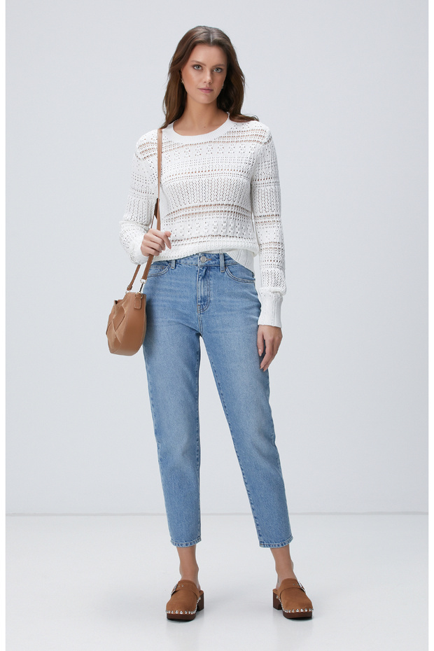 Açık İndigo Denim Pantolon - 2