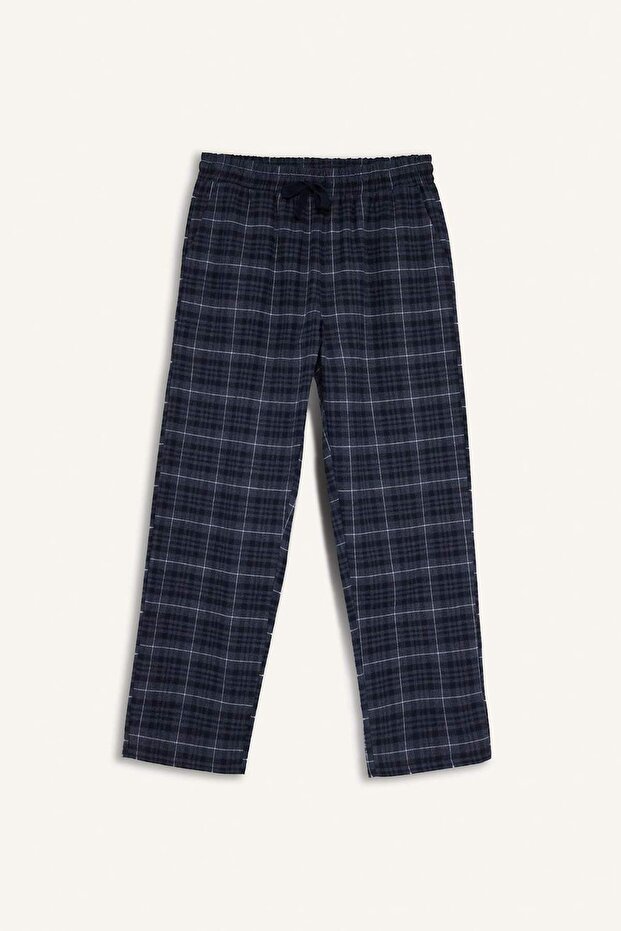 Regular Fit Kareli Cepli Uzun Boy Pijama Altı C6118AX24WN - 7