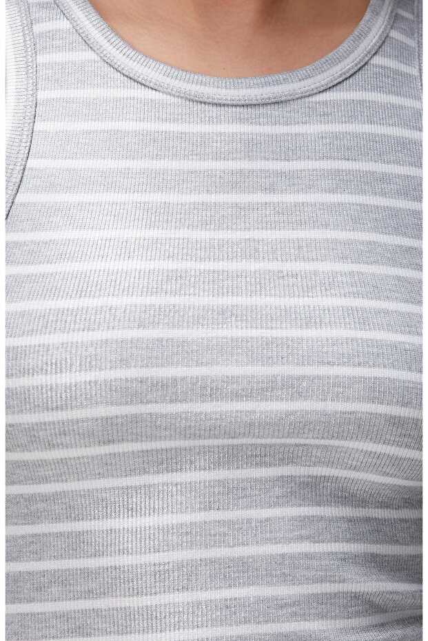 Gri Çizgili Atlet - 6