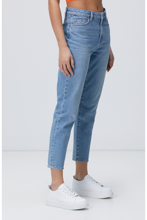 Açık İndigo Denim Pantolon - 4