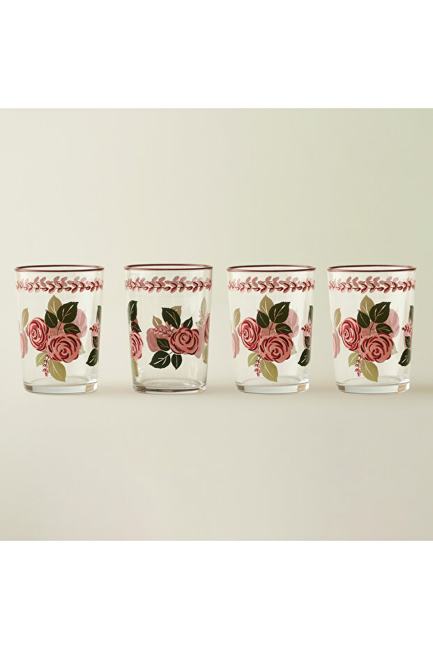 Rose Soft Drink Glass Set of 4 (510 Cc)