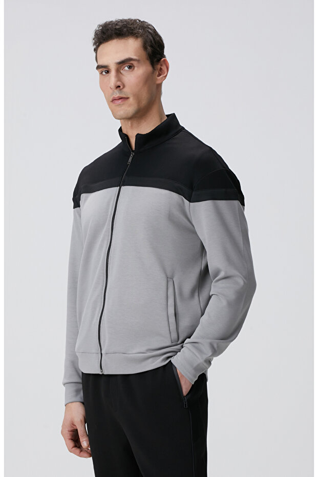 Siyah Gri Sweatshirt - 4