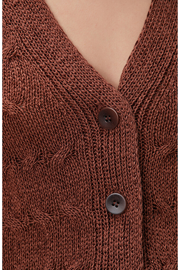 Tarçın Triko Yelek - 6