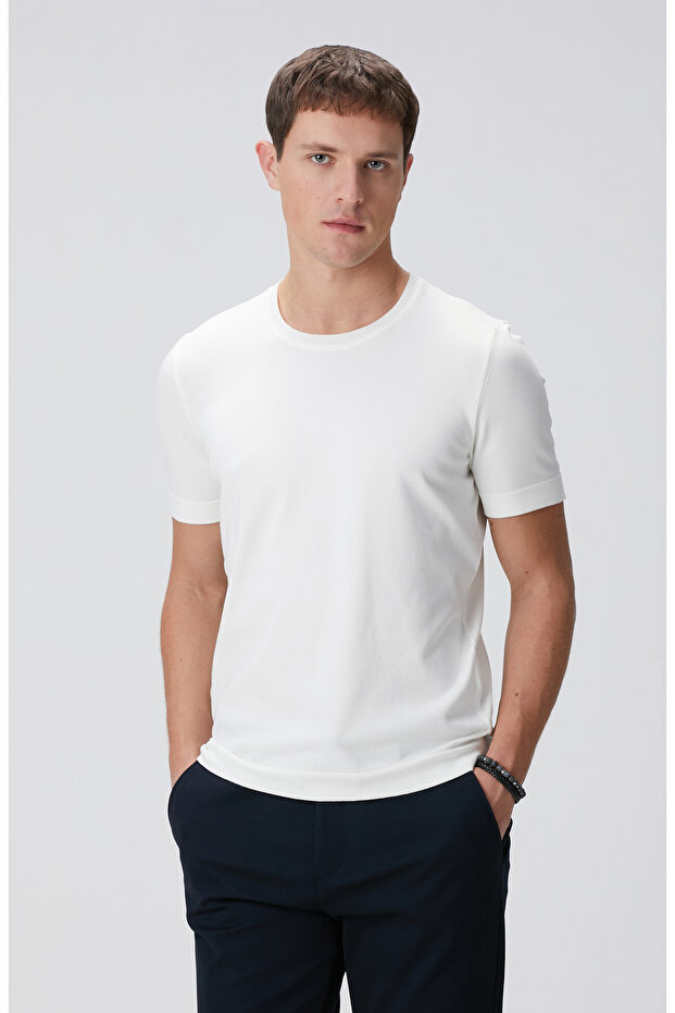 Kırık Beyaz Basic Kazak - 1