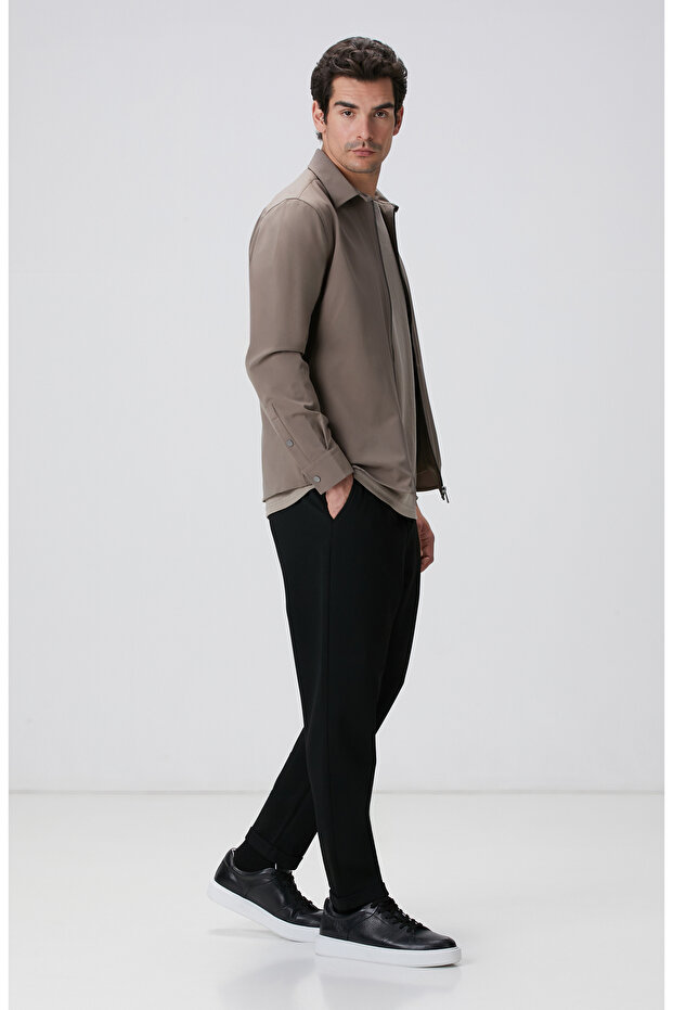 Açık Haki Dış Gömlek - 3