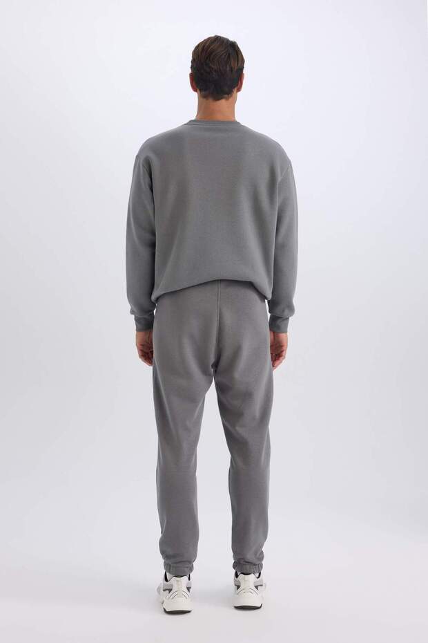 Jogger Eşofman Altı Standart Fit Basic Düz Beli Bağcıklı Lastikli Paça Cepli A6468AX24AU - 7
