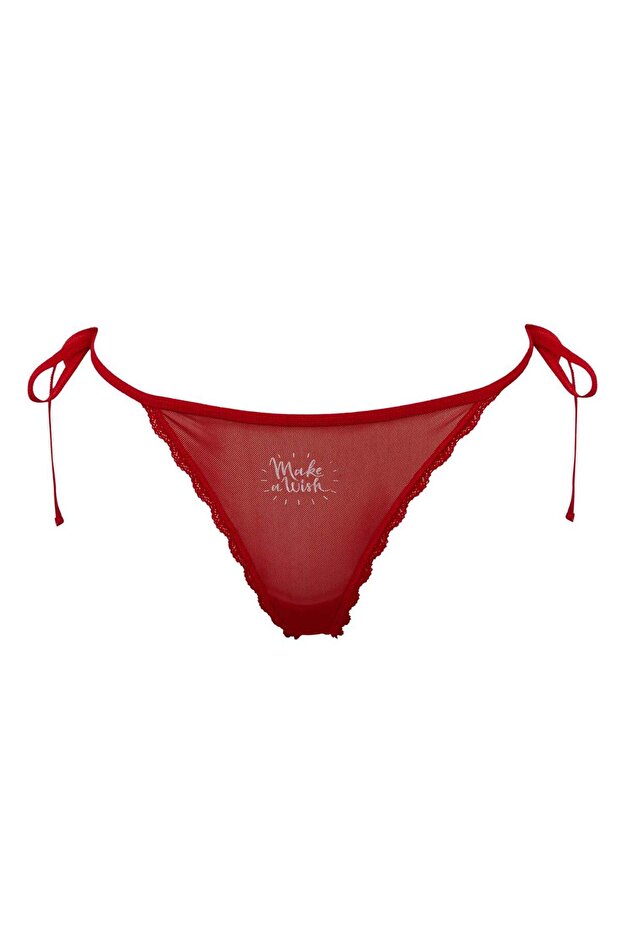 Fall in Love Kırmızı Dantel String Slip Külot Z0995AZ24WN - 1