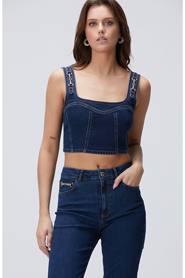 Indigo Denim Bluz - 1