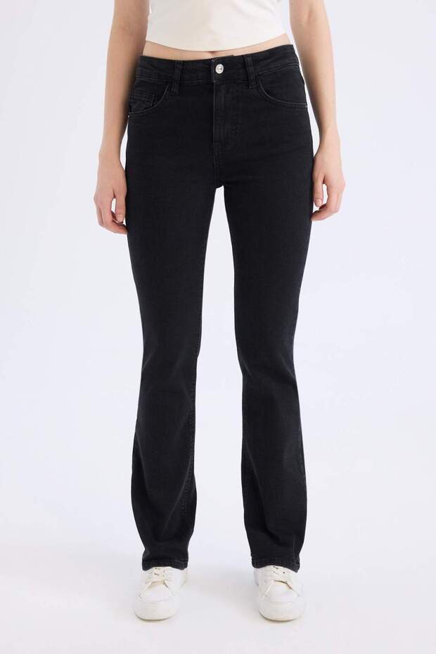 Yüksek Bel Uzun Jean Pantolon D5529AX24CW - 4