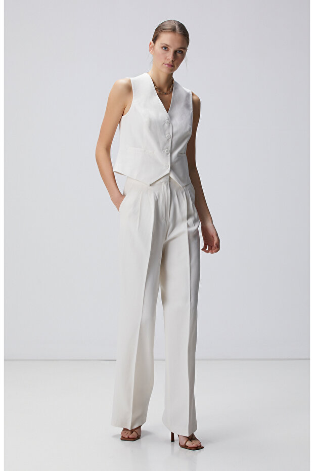 Kırık Beyaz Pantolon - 1