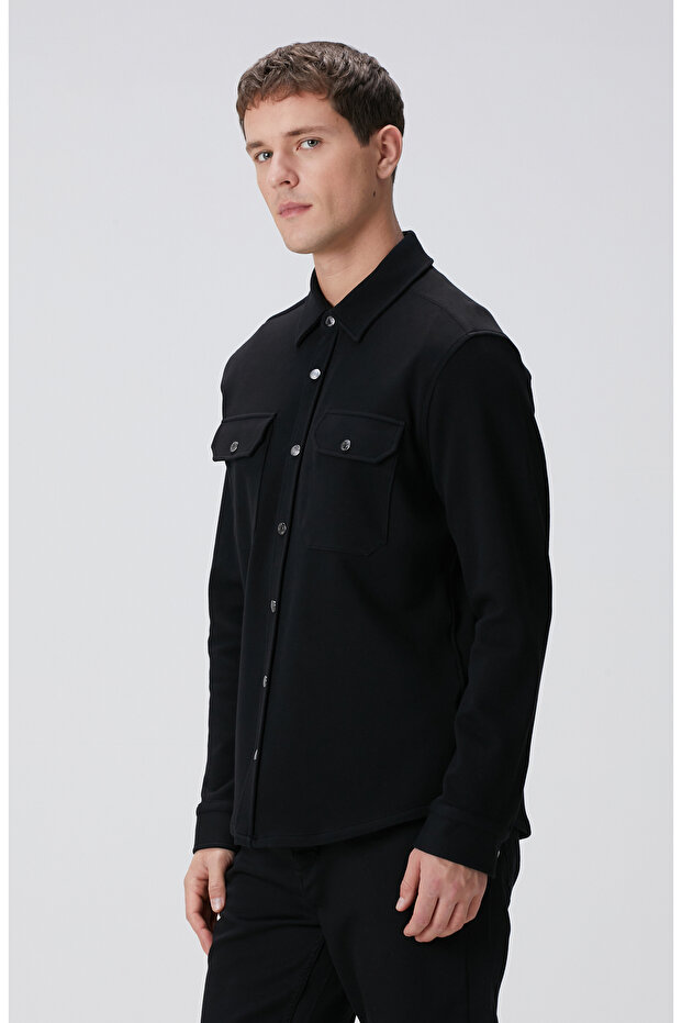 Siyah Dış Gömlek - 4