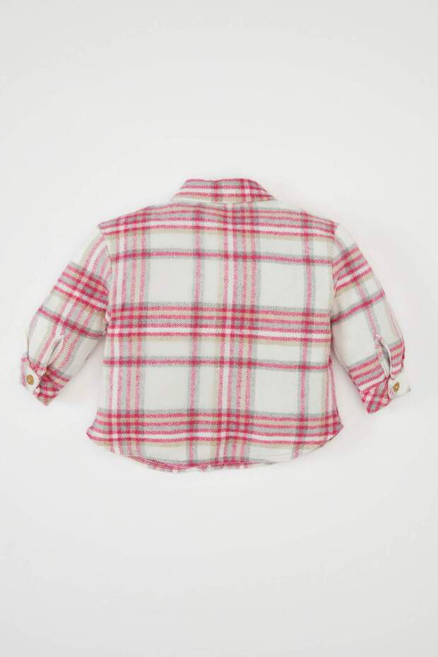 Kız Bebek Ekose Desenli Flanel Uzun Kollu Gömlek D3044A524WN - 5