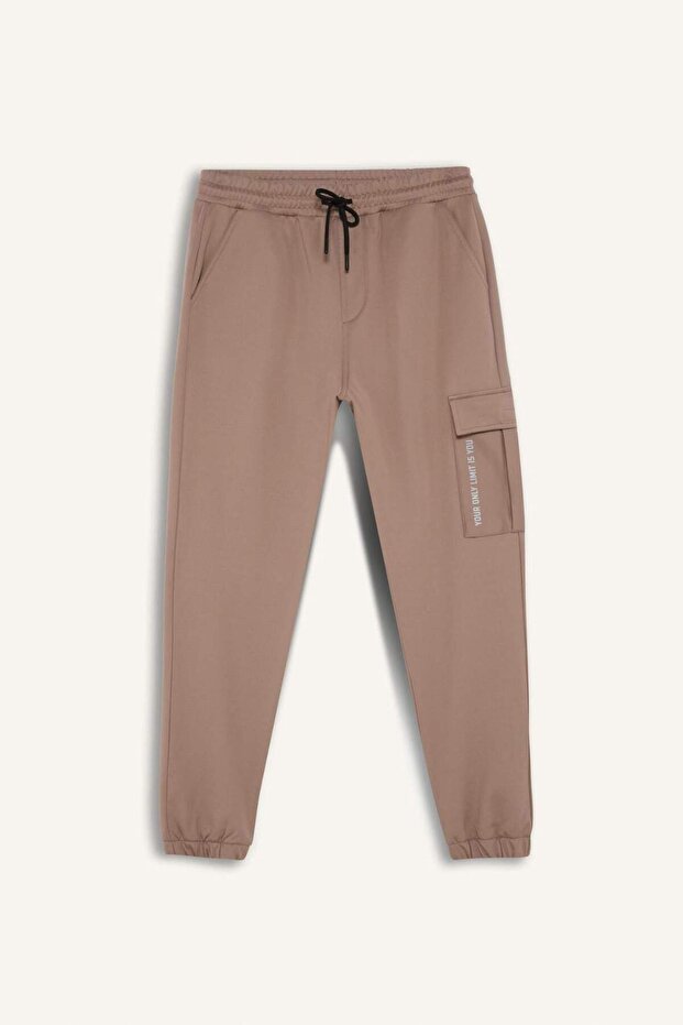 DeFactoFit Sporcu Jogger Eşofman Altı Standart Fit Üç Cepli Beli Bağcıklı Lastikli Paça D3741AX24WN - 6