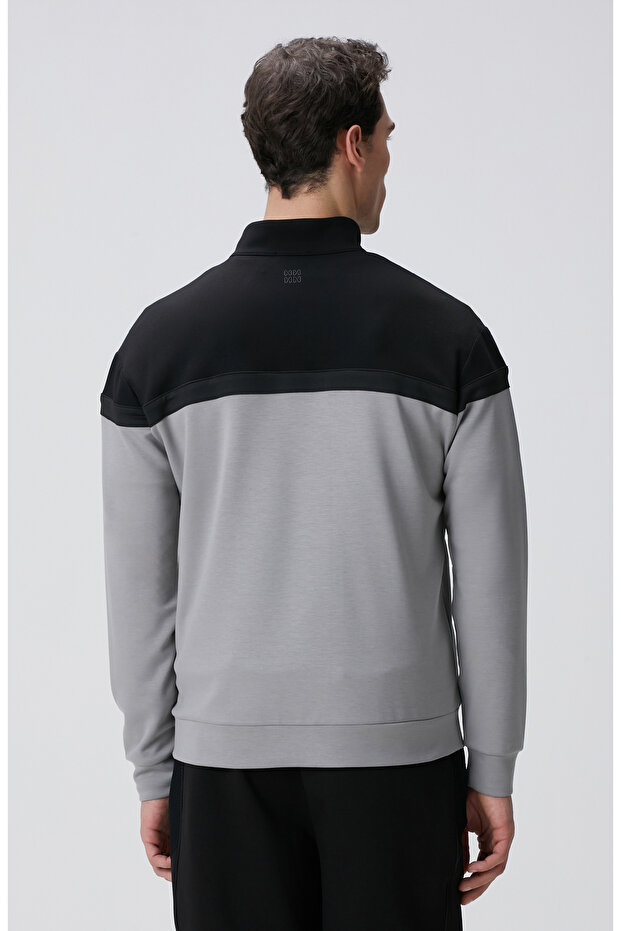 Siyah Gri Sweatshirt - 5
