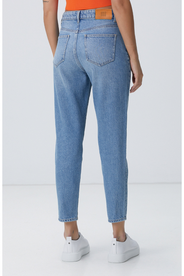 Açık İndigo Denim Pantolon - 5