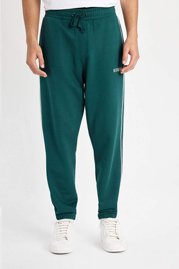 Regular Fit Jogger Eşofman Altı Fleto Cepli Baskılı Beli Bağcıklı Lastikli Paça D2025AX24WN - 7