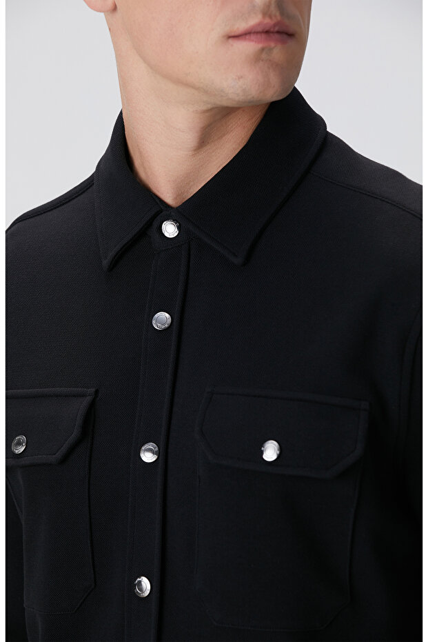 Siyah Dış Gömlek - 6