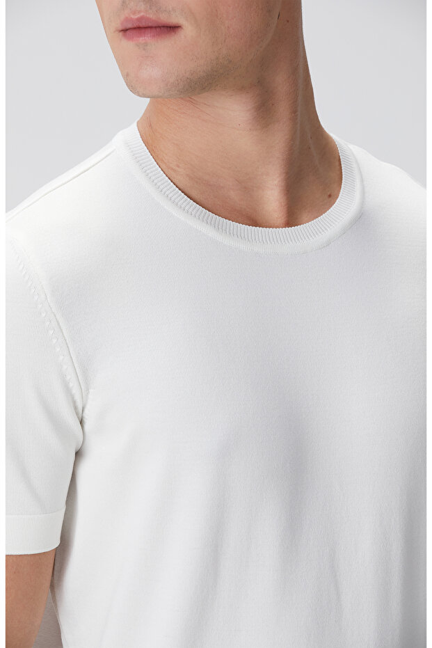 Kırık Beyaz Basic Kazak - 6