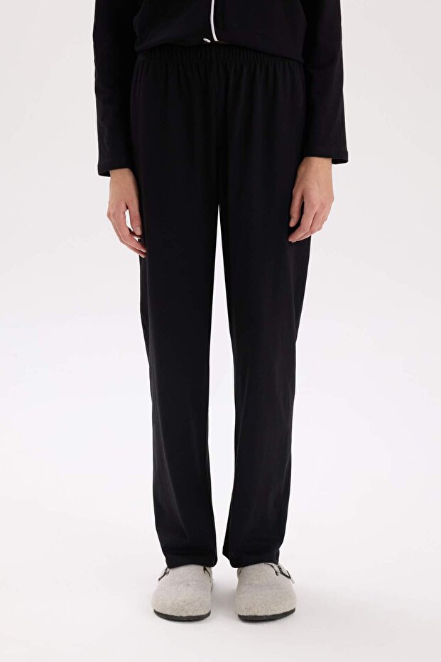 Pijama Takımı Regular Fit Uzun Kollu Üst Uzun Alt-Fall in Love E2246AXNS - 6