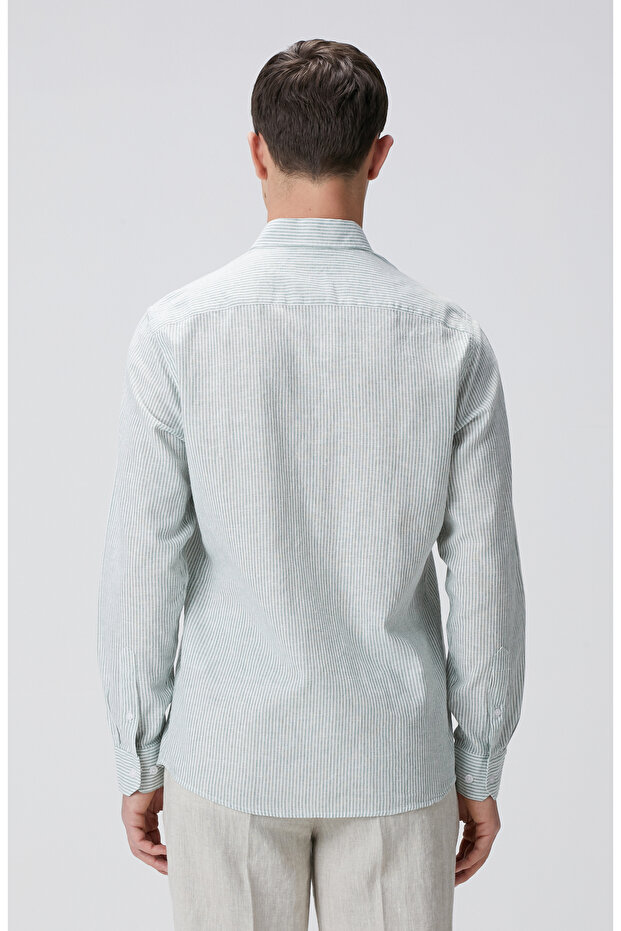 Mint Keten Gömlek - 5