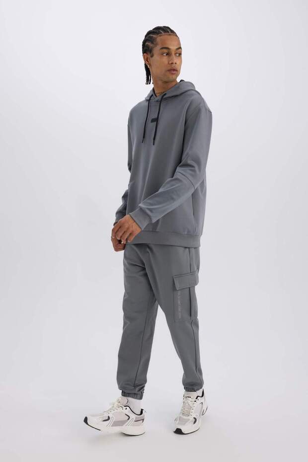 DeFactoFit Sporcu Jogger Eşofman Altı Standart Fit Üç Cepli Beli Bağcıklı Lastikli Paça D3741AX24WN - 1
