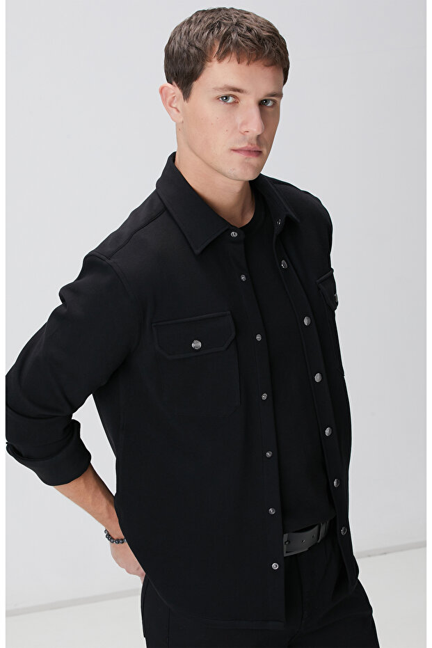 Siyah Dış Gömlek - 2