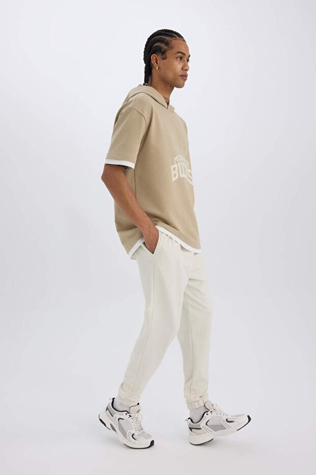 DeFactoFit Sporcu Jogger Eşofman Altı Standart Fit Basic Düz Cepli Beli Paçası Lastikli D3742AX24WN - 2