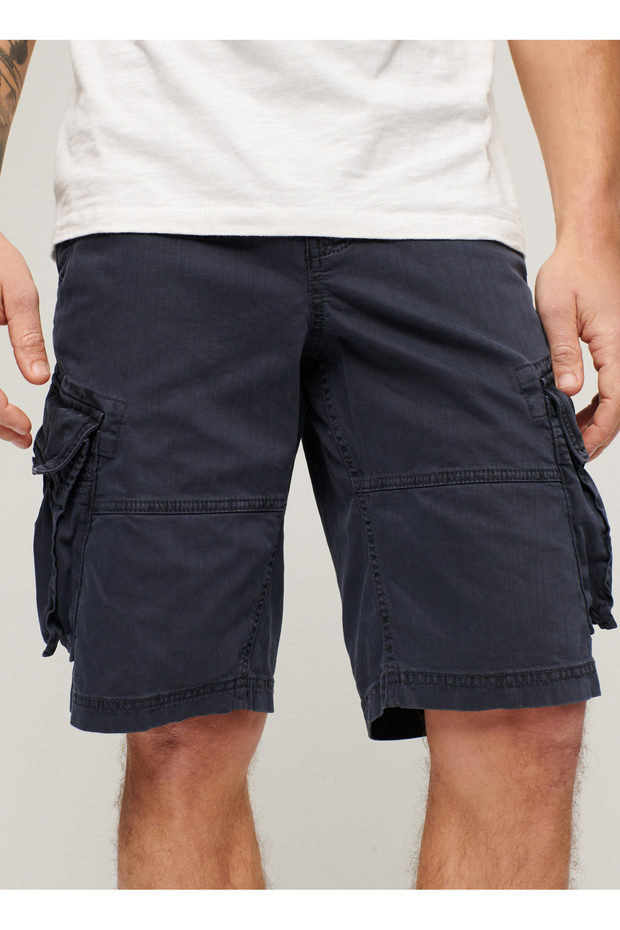 Lacivert Erkek Rahat Kalıp Şort M7110433A98T_CORE CARGO SHORT - 1