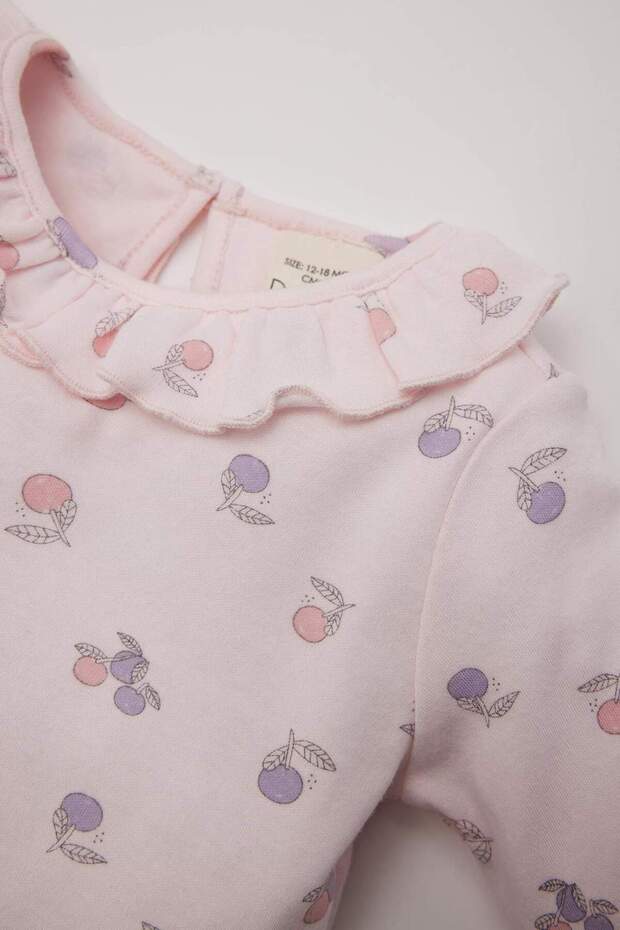 Kız Bebek Pijama Takımı Meyve Desenli Uzun Kollu Üst Uzun Alt D8651A524WN - 3
