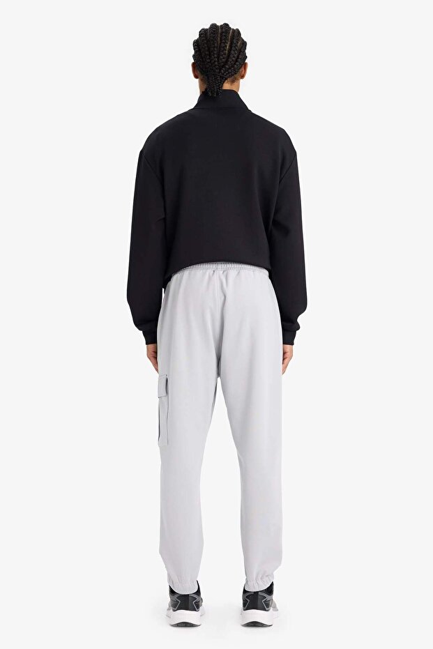 DeFactoFit Sporcu Jogger Eşofman Altı Standart Fit Üç Cepli Beli Bağcıklı Lastikli Paça D3741AX24WN - 6