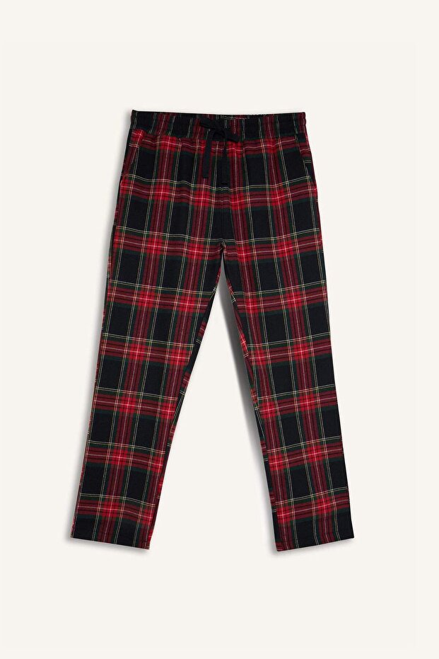 Regular Fit Kareli Cepli Uzun Boy Pijama Altı C6126AX24WN - 7