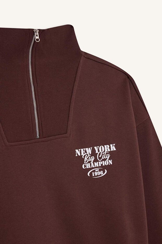 Coool Oversize Wide Fit Basic Plain Sweatshirt E2433Ax24Wn - 8